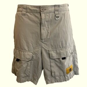 Forever 21 Cargo‎ Shorts Size 30 Beige Men Utility Sun Patch D-Ring Gorpcore
